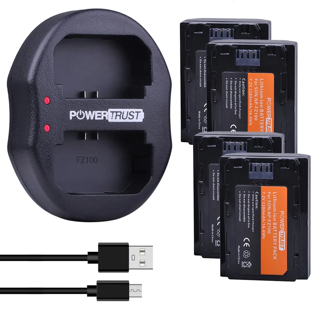 Batteria/Caricatore Della Macchina Fotografica Di Np-Fz100 Np Fz100 (Micro Porta) Compatibile Con Sony Alpha A7 Iii,A7R Iii,A7R Iv,A9,Alpha 9 9S,A7R3,