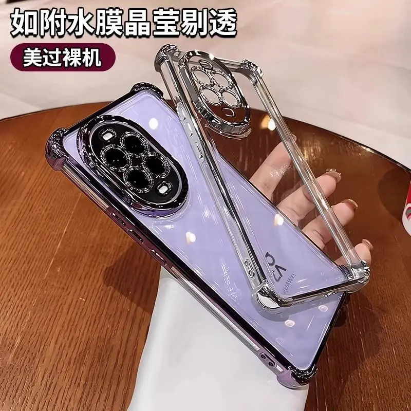 Luxury Electroplating Transparent Bracket TPU Cover