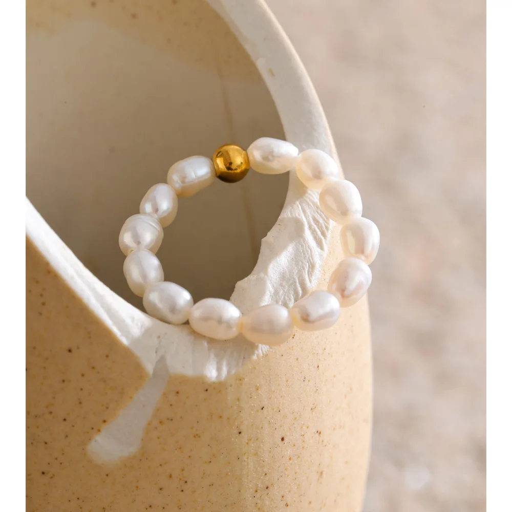 Yhpup Pearls Ring Women