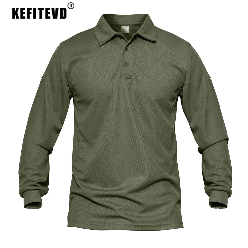 Mens T Shirts Fishing Shirts Men Long Sleeve Outdoor Polo Golf Hiking Camping Work