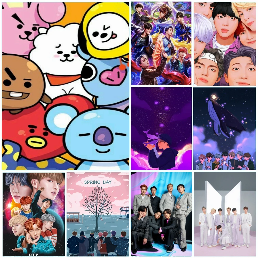 

Новинка 2024 Kpop Idol 5D Diy алмазная живопись Вышивка B-Bangtan Boy-Band-Bts художественная мозаика Набор для вышивки крестиком домашний декор подарки для рукоделия