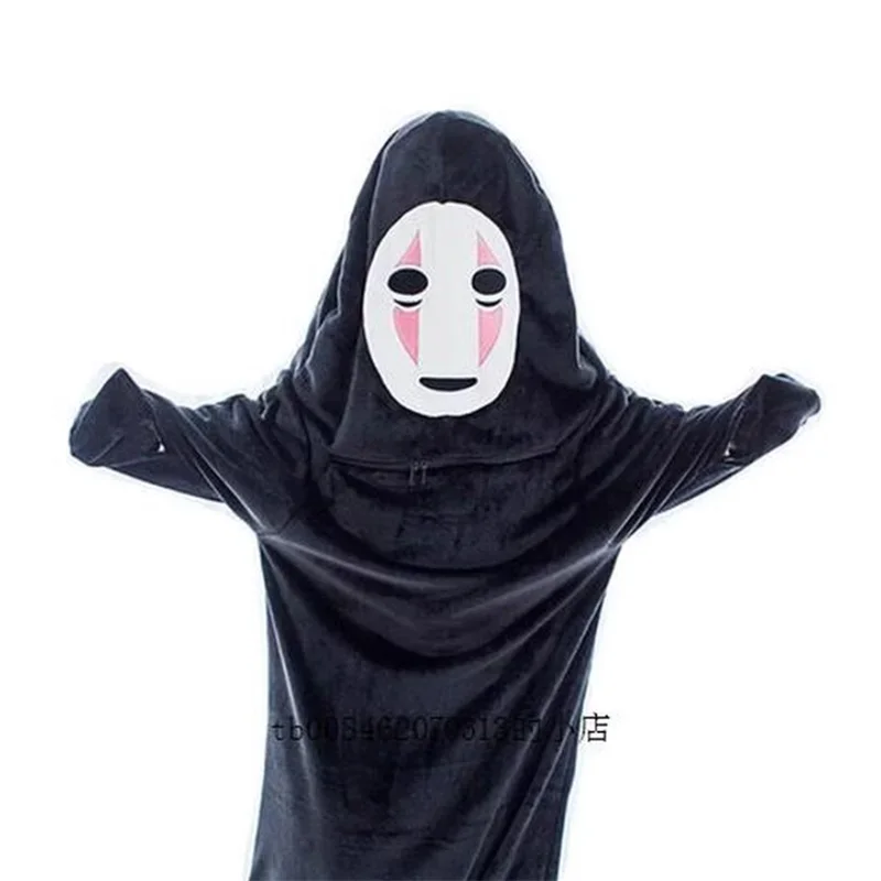Couples Costume Robe Men's Faceless Halloween Cosplay Cute Kigurumi Sand Sculpture Women's Home Jumpsuit Pijama No Face
