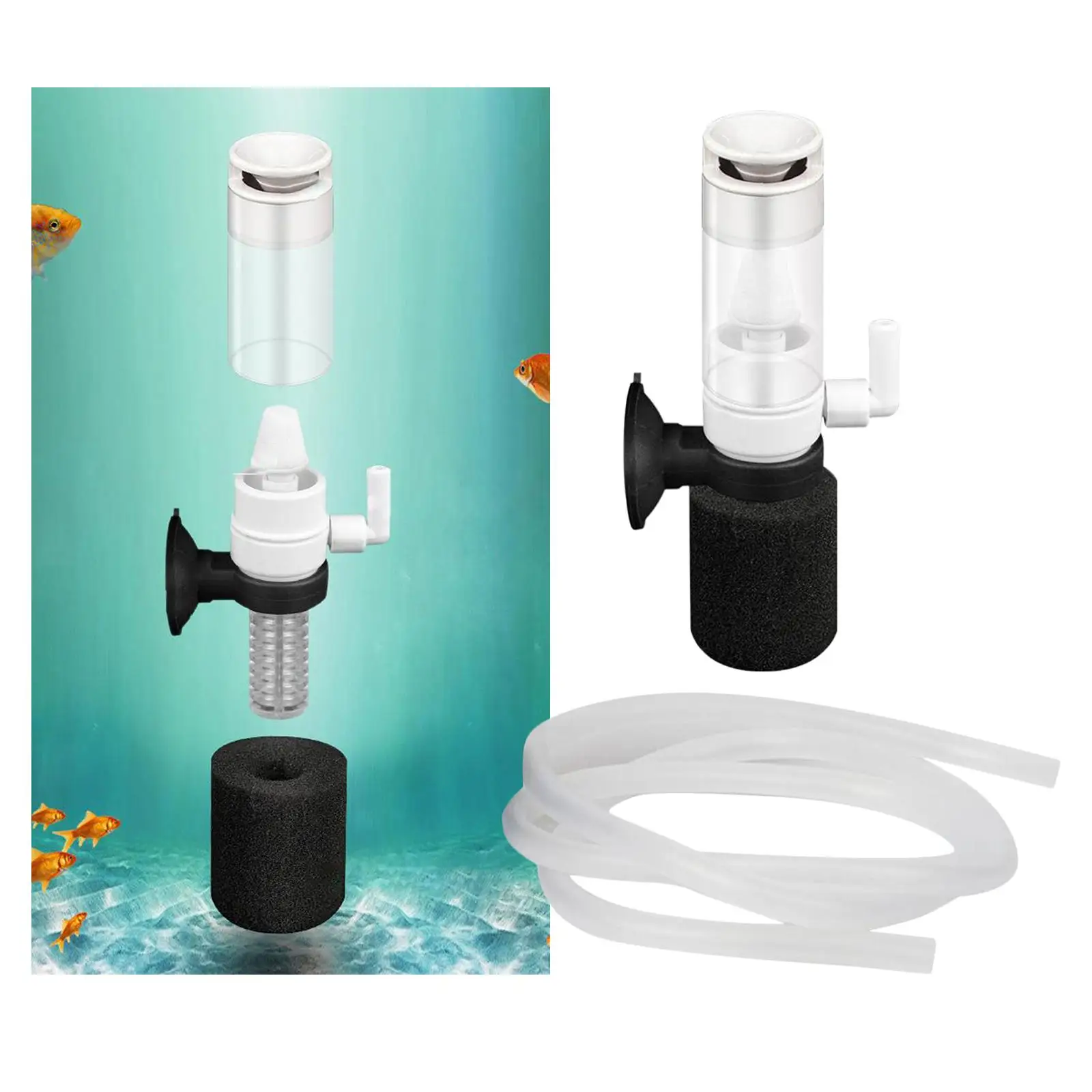 Mini Aquarium Filter Miniature Air Driven Biochemical Sponge Water Cleaner