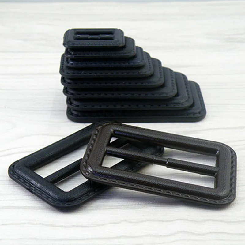 Coat Windbreaker Belt Adjustment Buckles Artificial Leather Black Brown  Square Plastic Buckle Clothing Decor Accessories - AliExpress