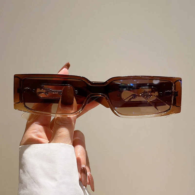 GM LUMIAS Nuovi occhiali da sole rettangolari Fashion Vintage Gradient Candy Color Shades Trendy Ins Popular Brand Design UV400_voghion.com