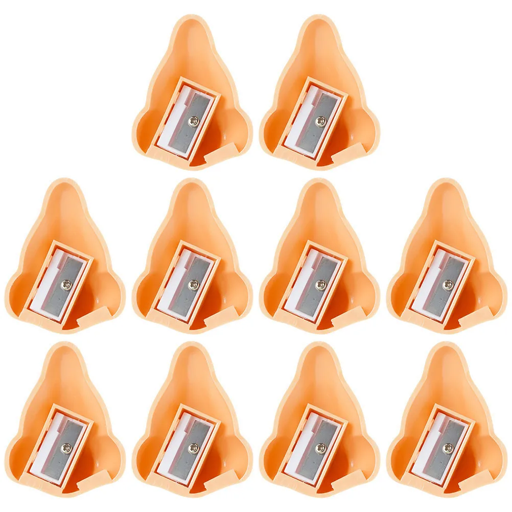 10Pcs 코 모양 연필깎이 창의적인 더블 홀 수동 학교 사무용품 교실 상품용 신..