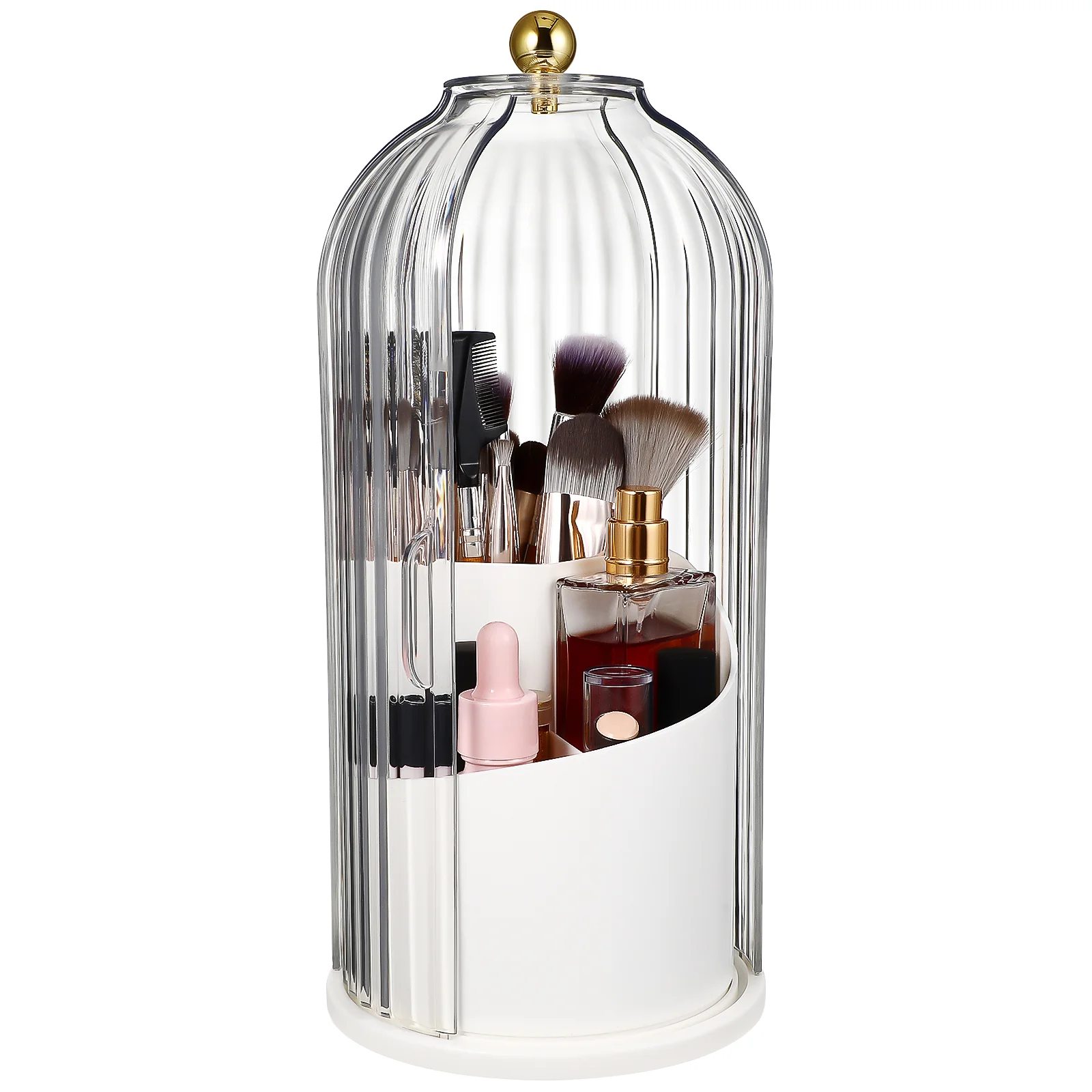 

Makeup Brush Storage Box Boxes for Organizing with Lid Organizer Rotatable