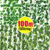 Artificial Green Leaves Ivy Vine Garland Creeper Rattan Fake Leaf Plants Hanging Garlands for Garden Wedding Party Home Decor 1