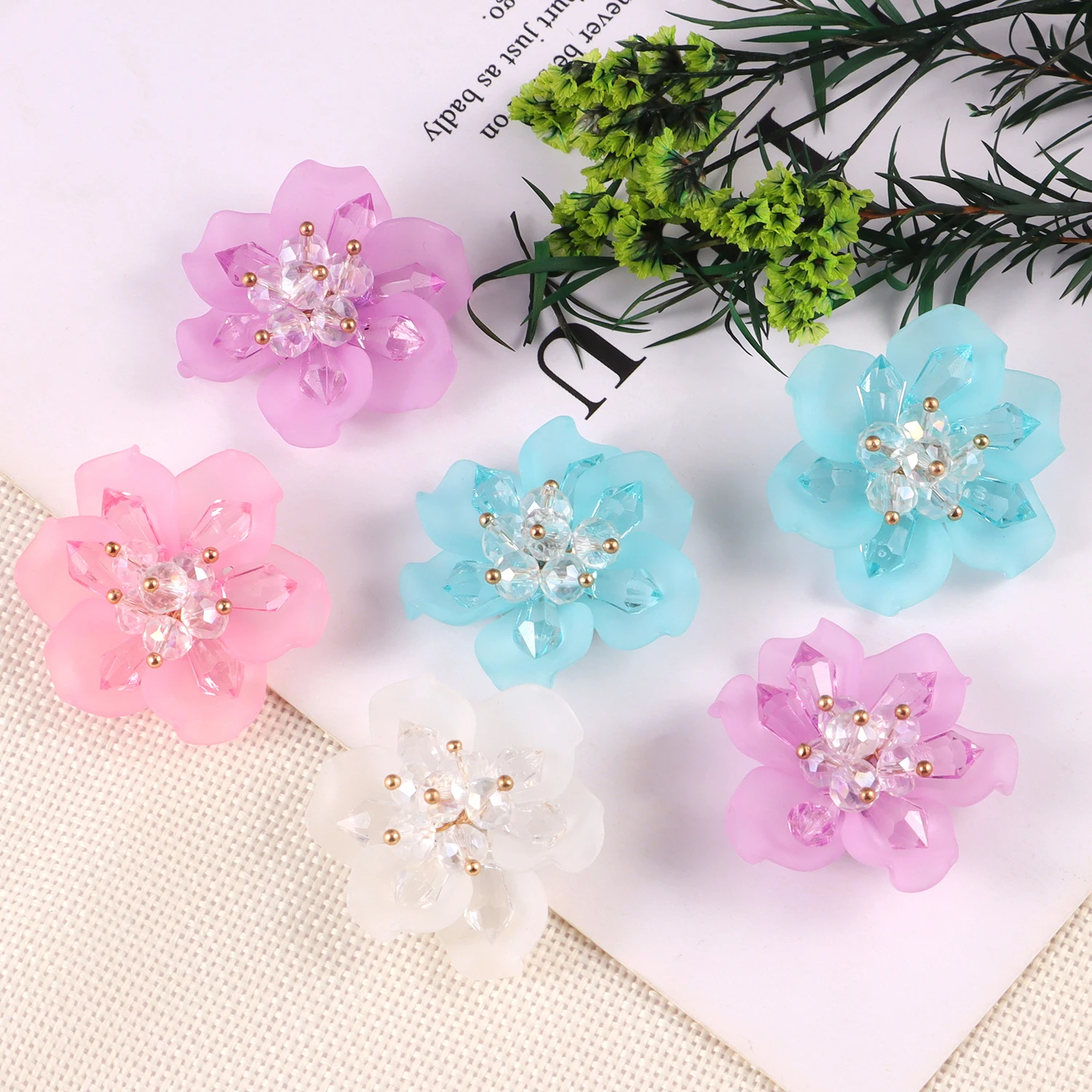 꽃 장미 진주 크리스탈 페타 꽃 패치, 의류, 모자, 가방, 헤어 클립, DIY 장식 액세서리, 바느질, 2 개