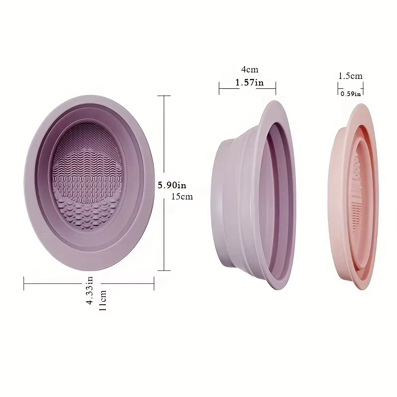 Compact Silicone Makeup Brush Cleaner - Portable Beauty Tool