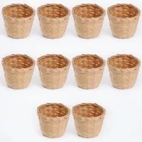 Basket Baskets Mini Woven Storage Wicker Flower Crafts Tiny Rattan Easter Picnic Miniature Holder Decor Gift Artificial Pot Desk 1