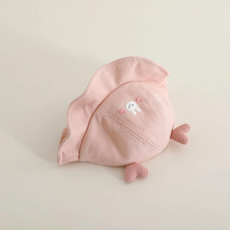 Little Rabbit Love Baby Sunscreen Basin Hat Korean Kids Fisherman Cap Cute Cartoon Children Sun Hats 3-12Months Outdoor Visors 5