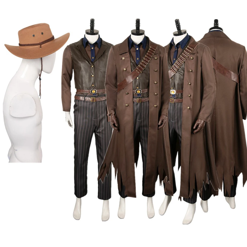 

Halloween The Ghoul Fall Cos out Fantasy Cosplay Costume Men Coat Vest Shirt Pants Hat Outfits Carnival Party Role Play Suit