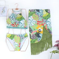 Tengweng Fashion Push Up Women's Swimwear 2024 Bikinis Set High Waist Bikini Swimsuit Sexy Summer Beach Skirt Bathing Suit
