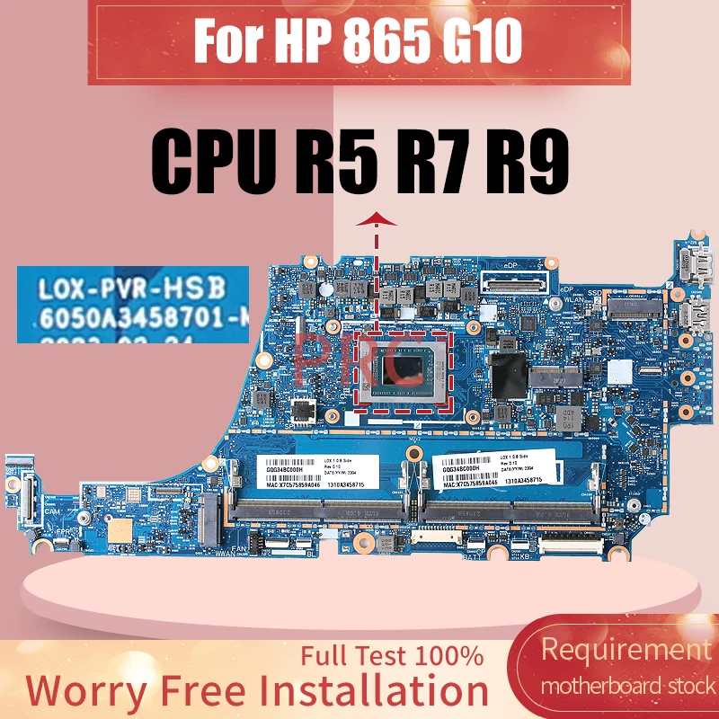 

Материнская плата для ноутбука HP 865 G10 6050A3458701 R5 R7 R9 AMD