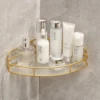 Double-Layer Bathroom Shelf Luxury Gold Shower Corner Shelf Acrylic Bathroom Organizer Shampoo Holder Bathroom Accessories 2