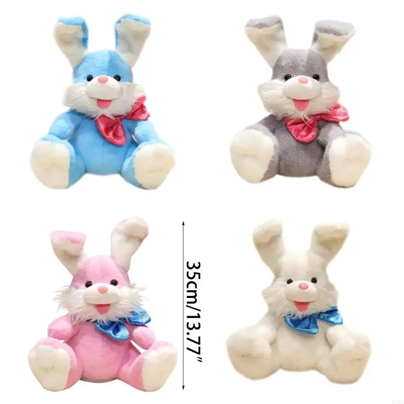 Sound Recording Plush Stuffed Toy Singing Rabbit Electric Hide-and-seek Toy E65D