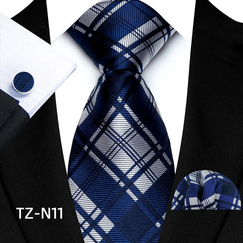 Business-Krawatte für Männer, Paisley-gestreifte Krawatte, Einstecktuch, Manschettenknöpfe, Set für Männer, Hochzeit, formelle Gravata-Anzug-Accessoires, Herren-Geschenk – Detail 18