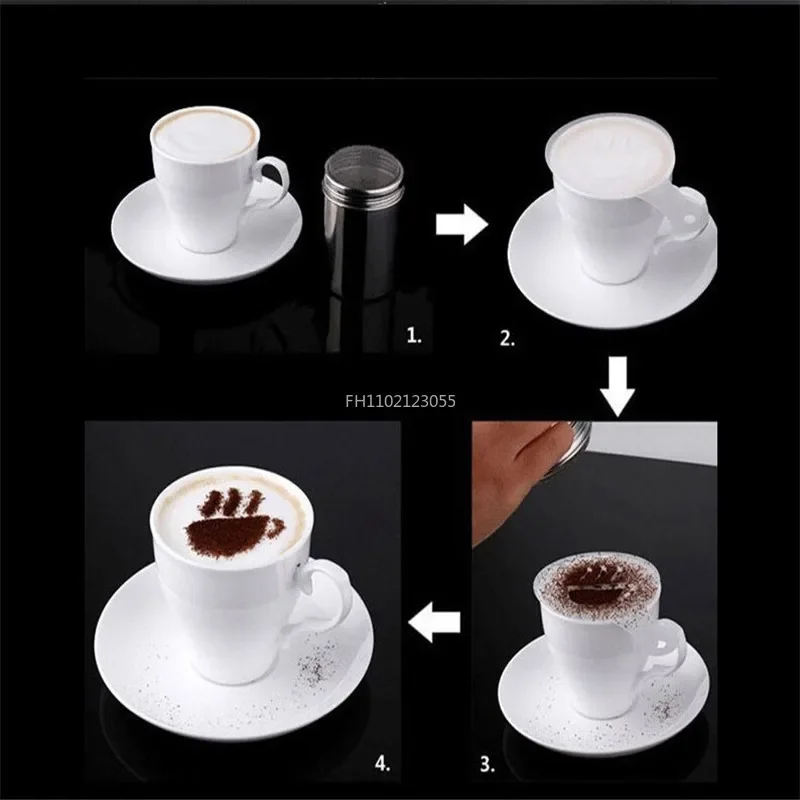 16pcs Fancy Coffee Printing Template Kitchen Tools Kitchenware Coffee Spray Template Kitchen Gadgets Creative Kitchen Accessorie