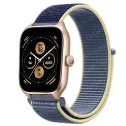 Versatile Nylon Loop Band - Adjustable Watch Bracelet Strap in Multiple Sizes for 22mm watchband (45 Ice Ocean Blue)