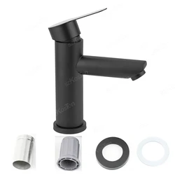 Stainless Steel Dual - Temperature Kitchen and Bathroom Faucet Set (Black)