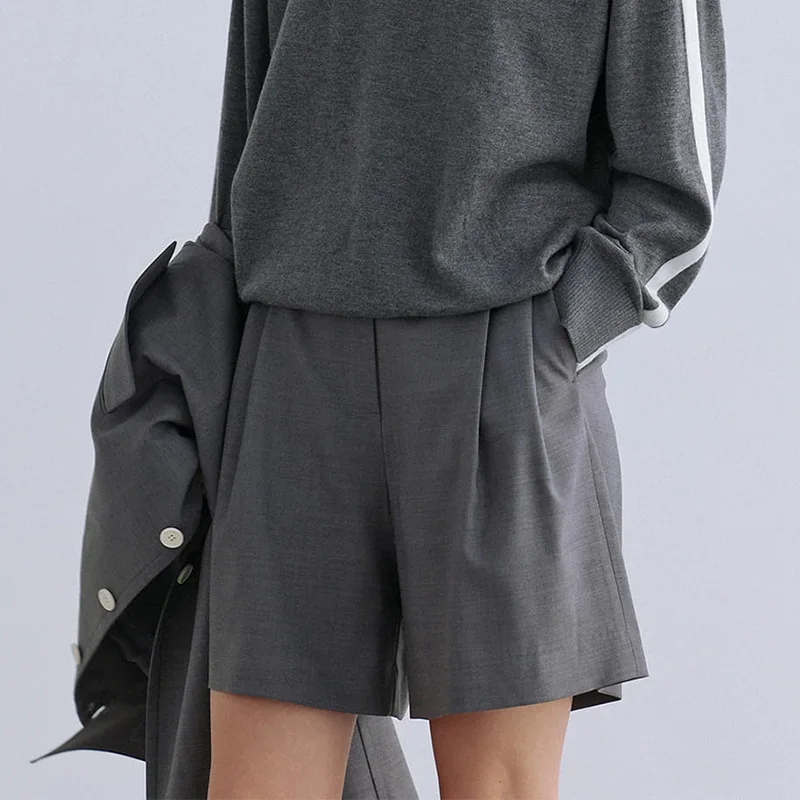 

Moon 5/4 Pants Women's Spring/Summer 2023 New Shorts Short Elastic Casual Pants Wide Leg Pants