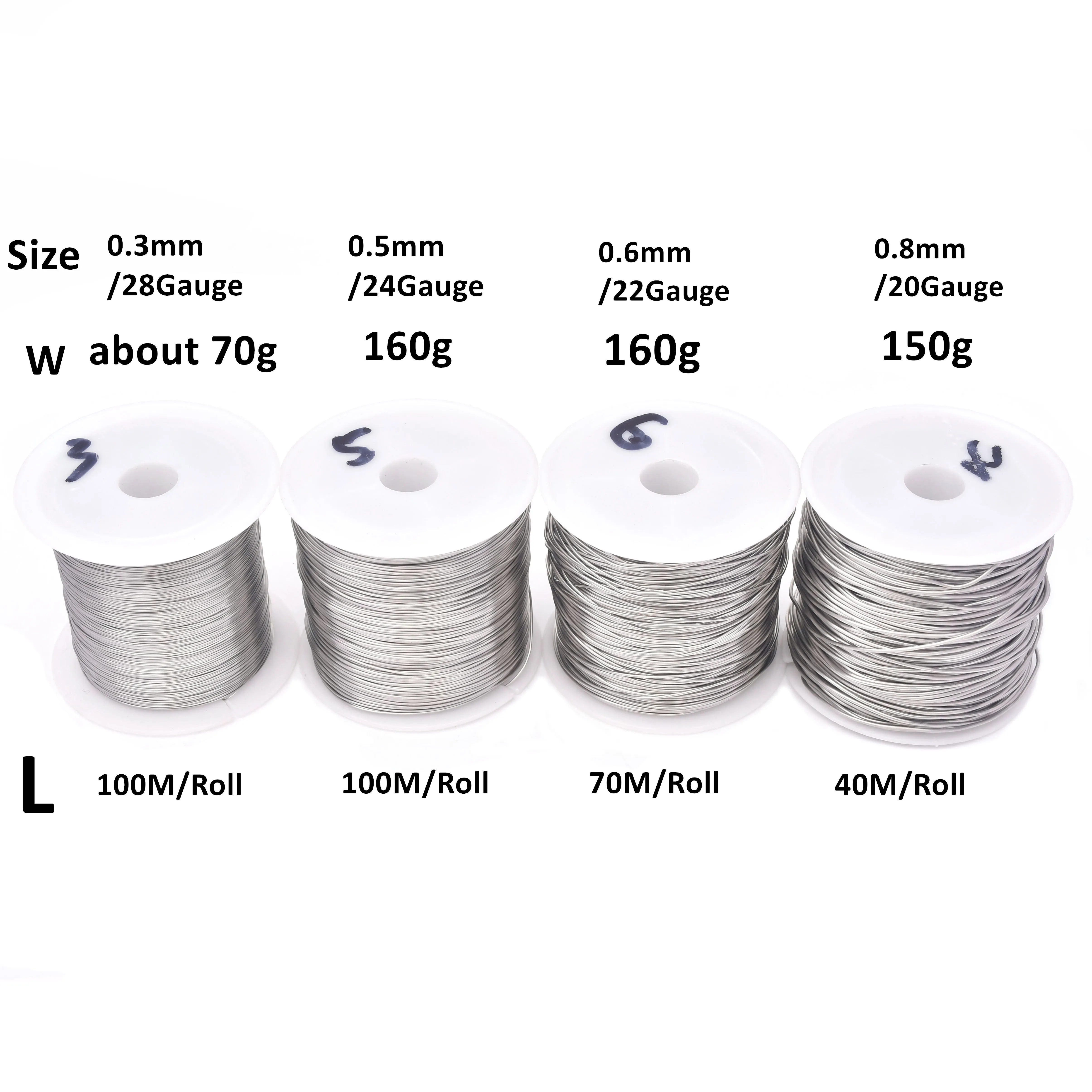 20 22 24 28Gauge Edelstahl Draht für Schmuck Machen DIY Handwerk Projekt Schmuck Finden Liefert 130-328ft – Detail 3