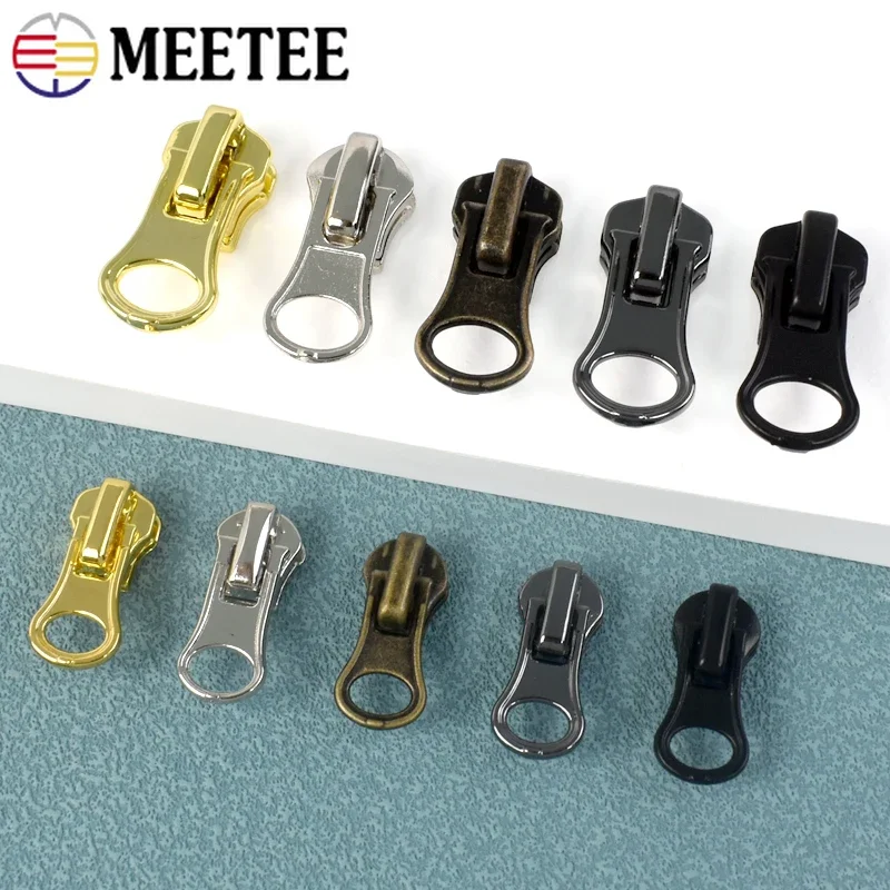 Zipper Sliders For Metal Zippers Bag Zip Puller Head Closure Zips Repair Kit DIY Garment Sewing Accessories 5/10/20Pcs 3# 5# 8#