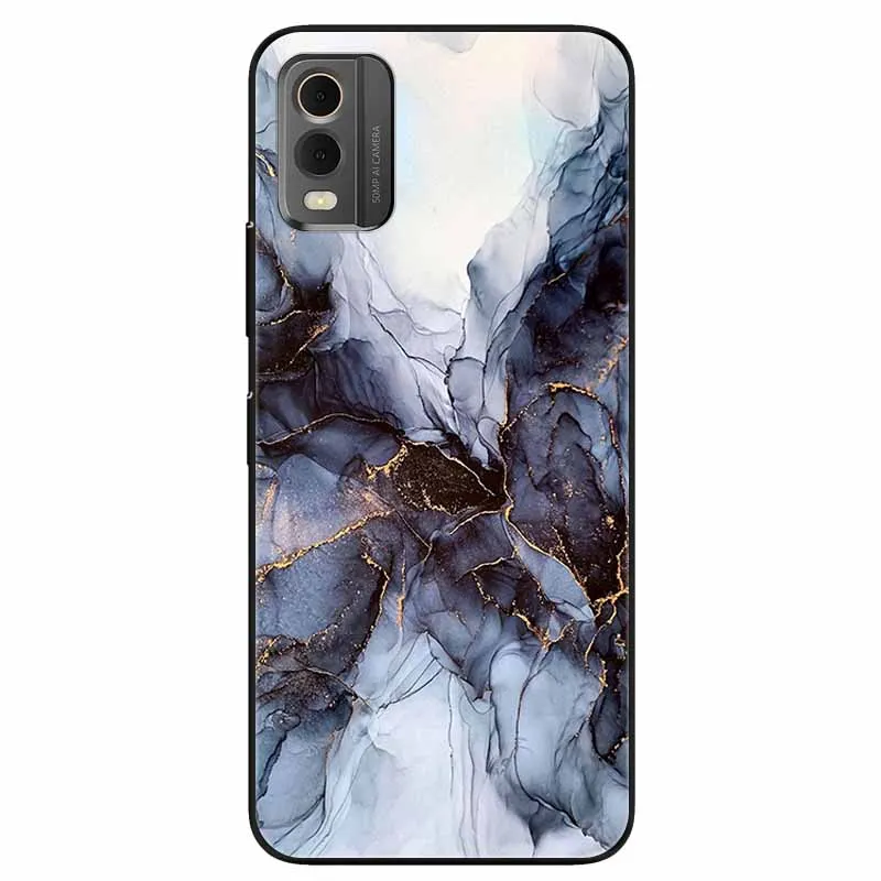 Luxury Marble Soft Silicon Shockproof Phone Cover - Nokia C210