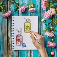 Summer Fruits Clear Stamps for Cards Making Cans Drink  Stamps for DIY Scrapbooking Photo Album Journal Home Decoration 4