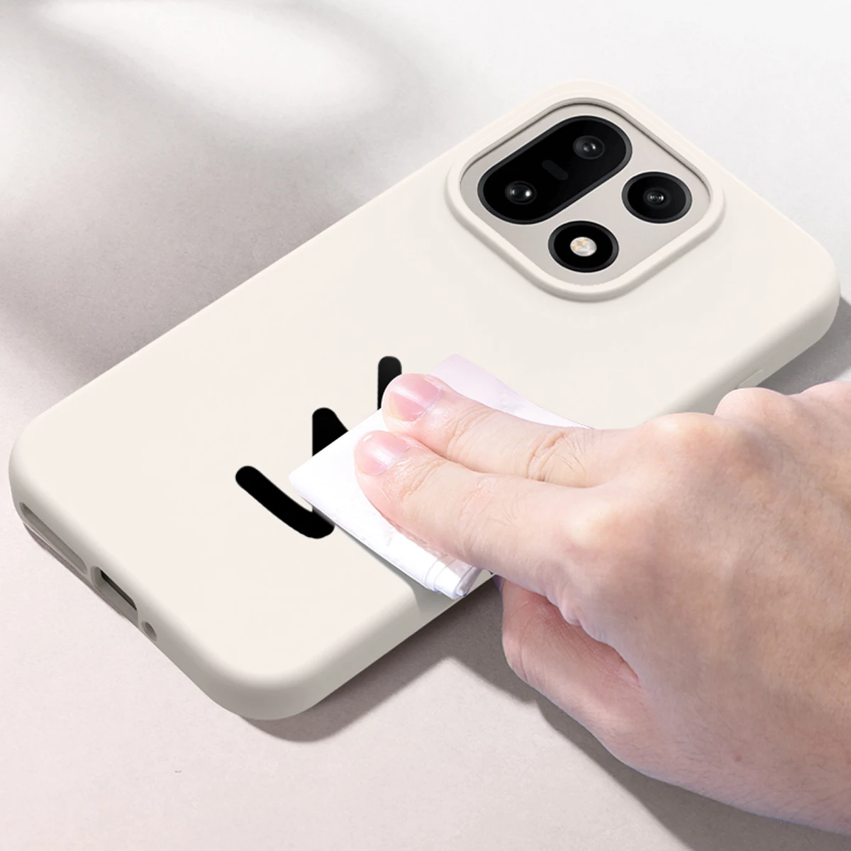 Shockproof Soft Liquid Silicone Case with Slim Fleece Protection Cover - Retail Package