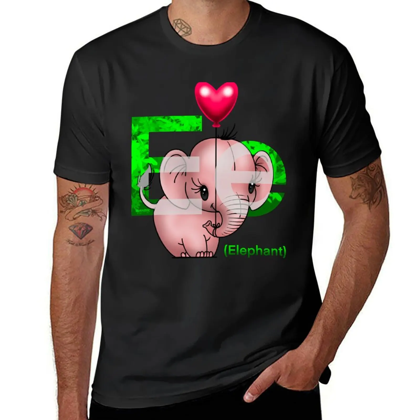 

Weird Animals A-Z Elephant T-shirt sublime oversized Aesthetic clothing T-shirt men
