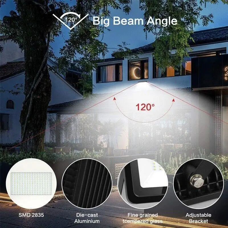 10/20/30/50/100W LED Flood Light PIR Motion Sensor Security Light Outdoor Waterproof Reflector Lamp LED Spotlight Garden Garage led flood light led motion sensor light