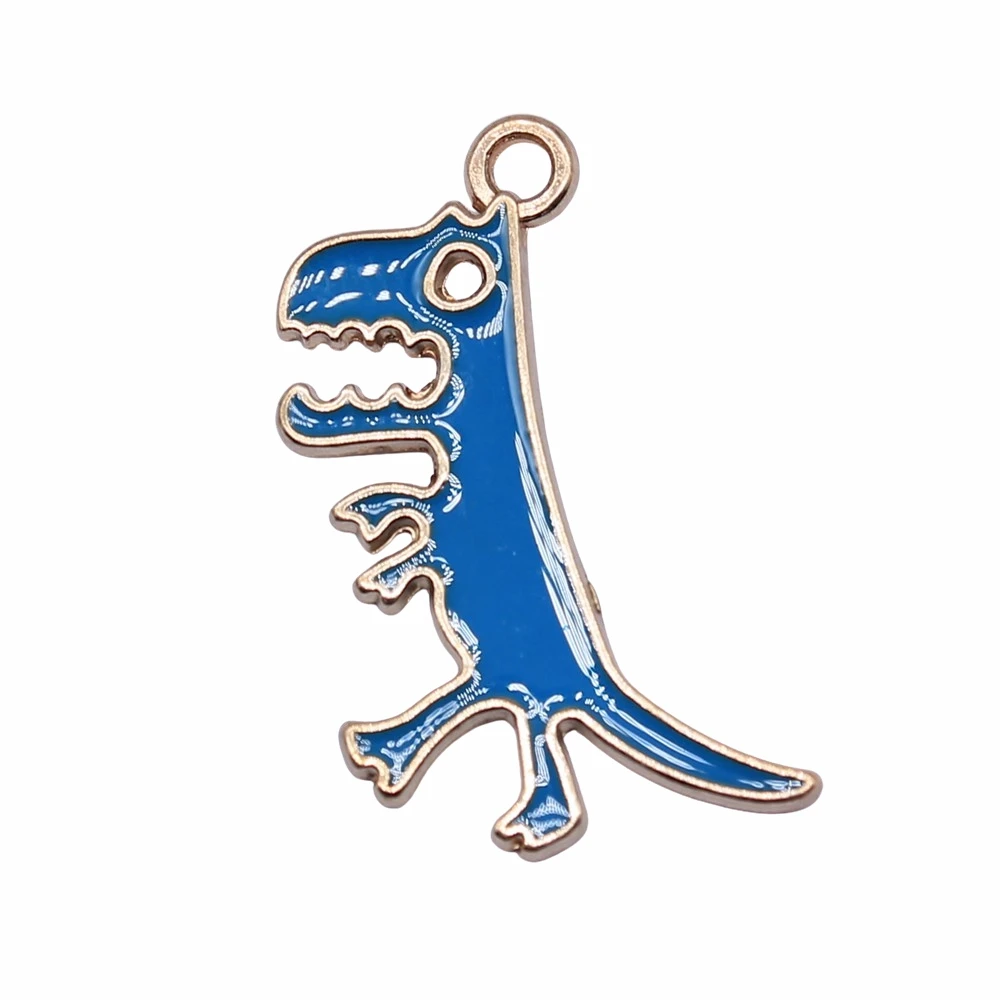 10pcs 30x18mm Dinosaur Charms KC Gold Color Plated For Jewelry Making