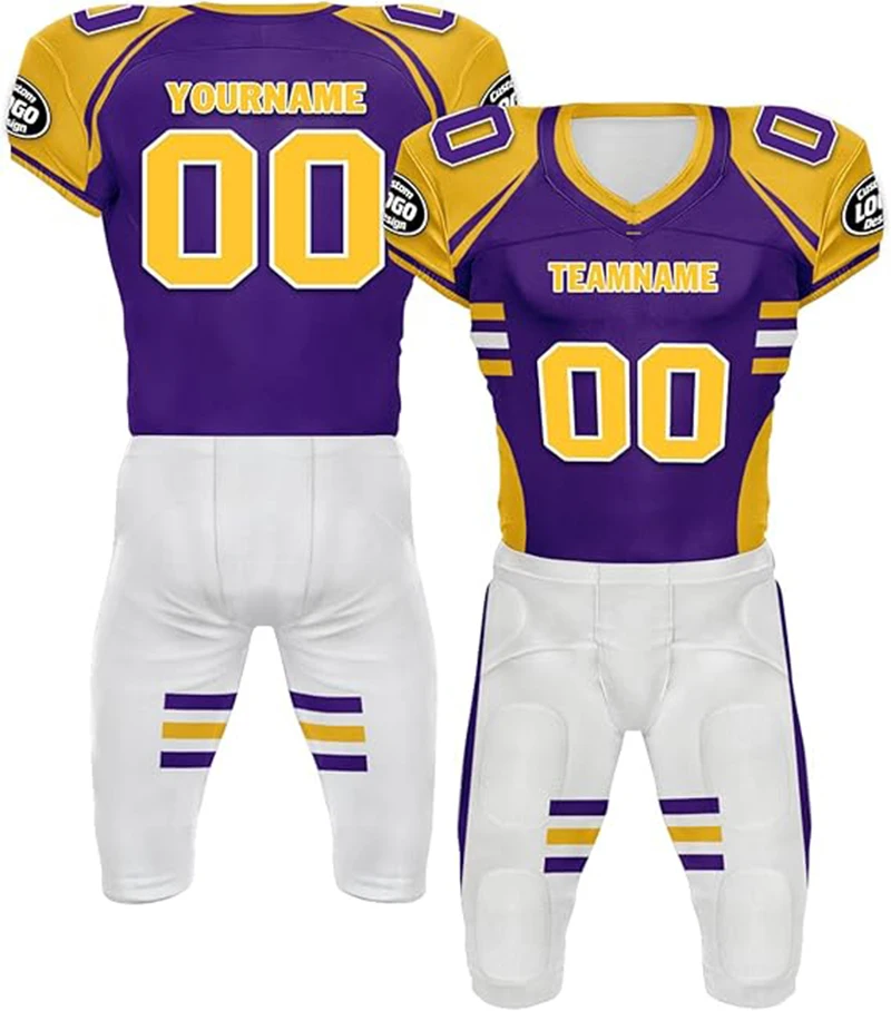 Football Jersey Athletic Shirts Pants Personalized Team Name Number for Men Women Youth Practice Sports Uniform for Team