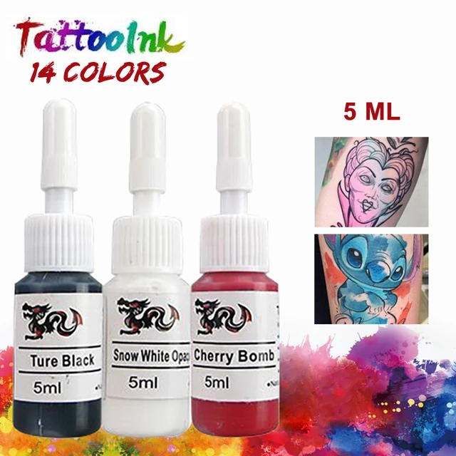 Inchiostro per tatuaggi temporanei professionale da 10ml per Body Art  pigmento vegetale naturale adesivo per tatuaggi permanenti vernice per il  corpo nero marrone rosso - AliExpress