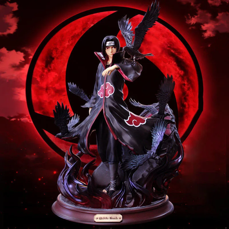 27Cm Naruto Anime Figure Crow Uchiha Itachi Akatsuki Versione Premium Action Figure Collection Ornamenti Modello In Pvc Bambola Giocattoli Regalo