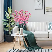 Artificial Cherry Blossom Flower Branches,Silk Spring Peach Blossom Bouquet Fake Flower Stems for Wedding Home DIY Decoration - Image 5