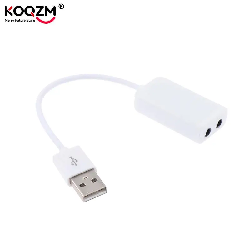 7.1 외장 USB 사운드 카드 잭, 3.5mm USB 오디오 어댑터 이어폰 마이크 사운드 카드, 맥북 컴퓨터 노트북 PC용 휴대용