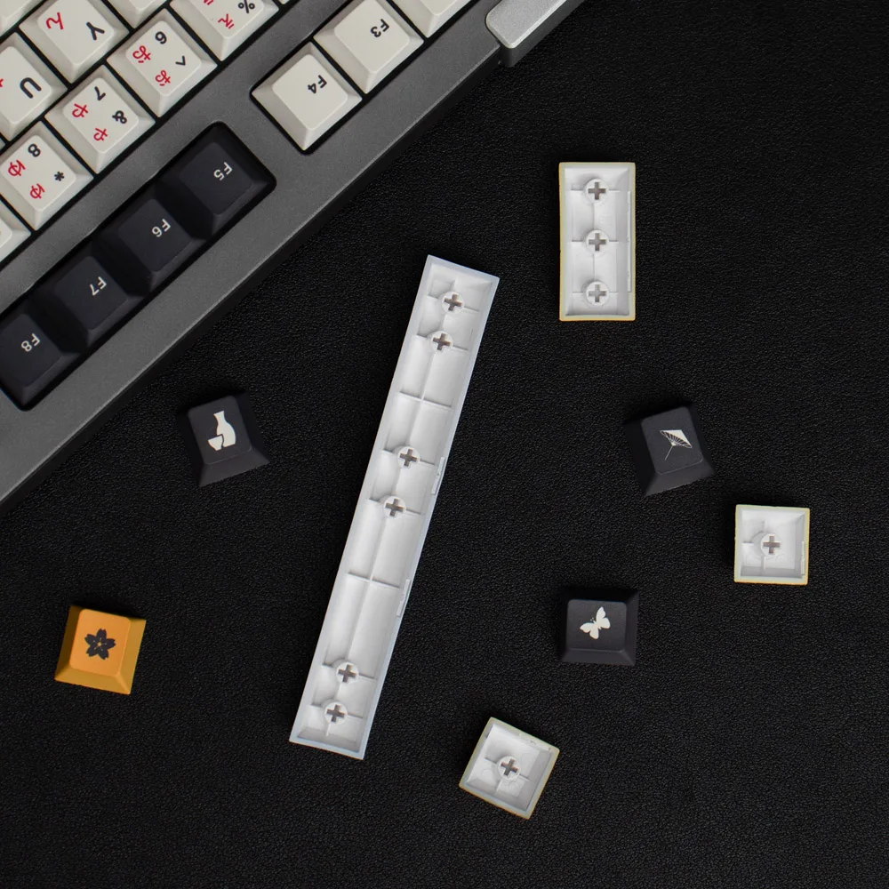 Yongqiu Grande Conjunto Keycaps Corante-sub Gmk Clones Eva Striker Bingsu Pbt Keycap Cherry Perfil 2u Shift para Tm680 Mecânico Keyboa - Imagem 6
