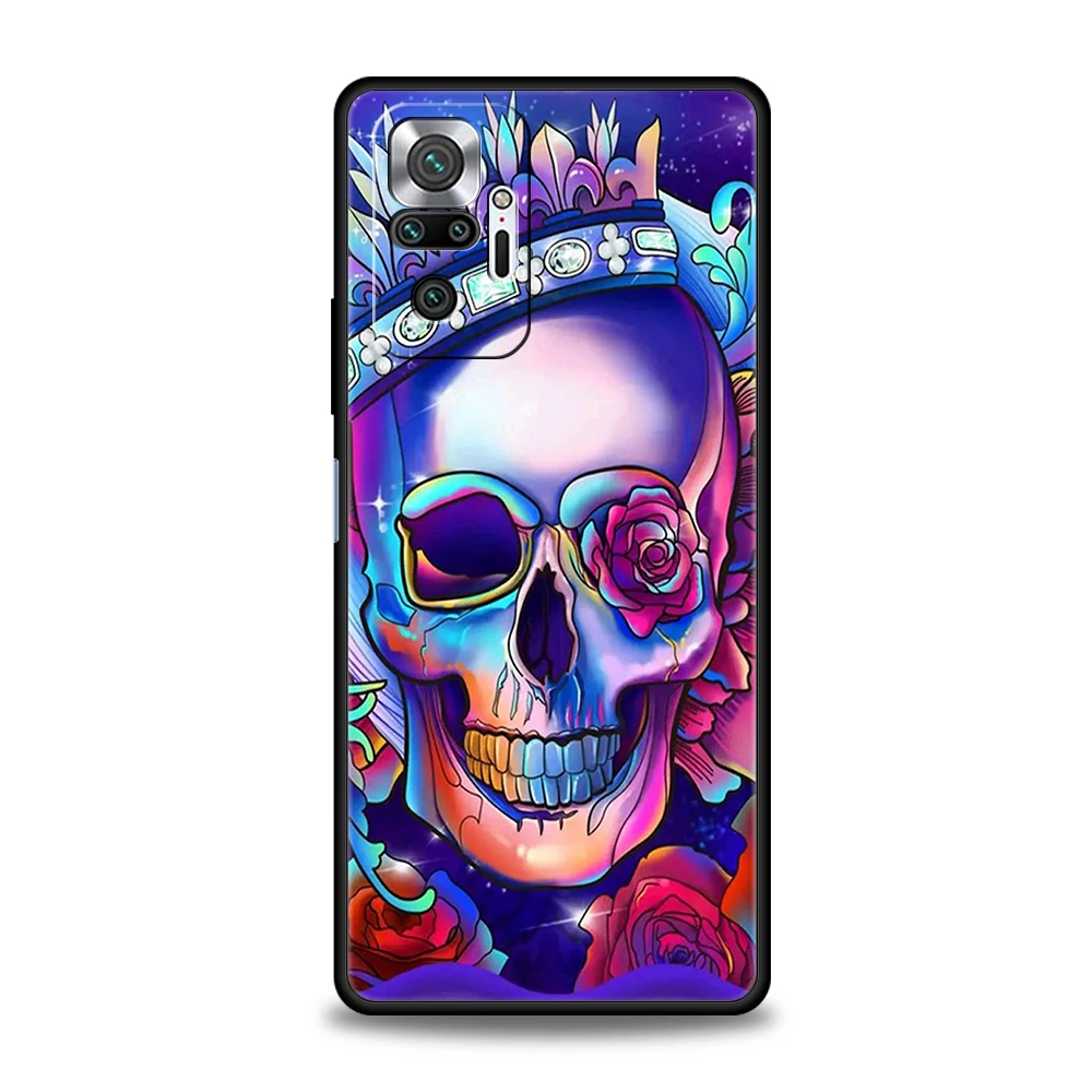 Stylish Skull Silicone Phone Case - Fashionable Protective Cover