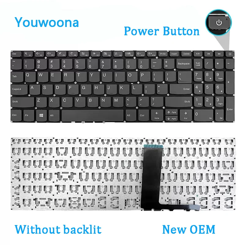 New Original Laptop Keyboard For Lenovo IdeaPad L3-15IML05 L3-15ITL6 81Y3 82HL