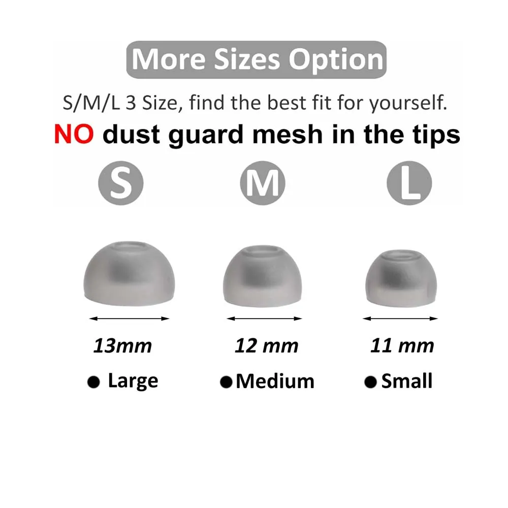 6PCS Silicone Ear Tips for Samsung Galaxy Buds 2 Pro / Galaxy Buds FE / Galaxy Bud 2 / Galaxy Buds Pro Eartips Ear Pads Caps
