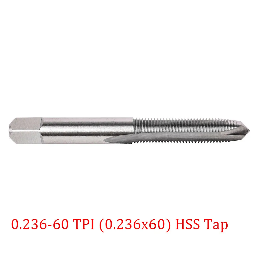 0.236인치 x 60 TPI 표준 공구 장비와 호환되는 72mm 전체 길이의 고속 강철 탭