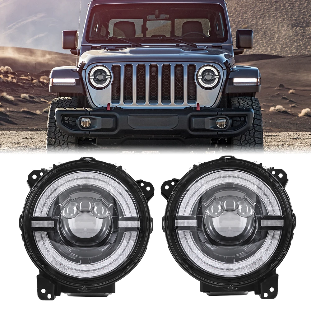 

Loyo Dot Approved Newest 60W Sealed 9 Inch Round Led Headlights For Wrangler Jl Sunlight Headlight