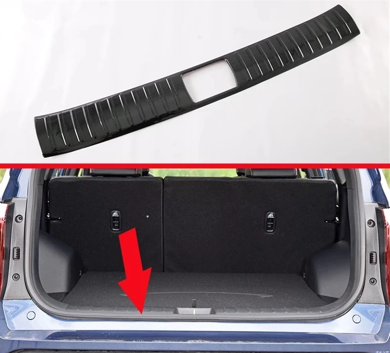 

Stainless Steel Rear Door Bumper Protector Cover Tail Sill Plate Trunk Pedal Guard Trims Car Styling For KIA Sportage NQ5 2022