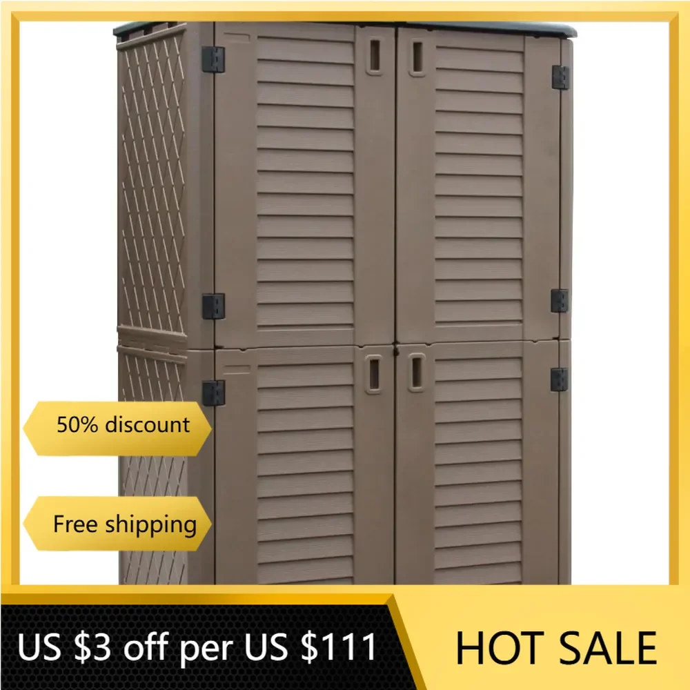 Waterproof Resin Vertical Storage Cabinet 1