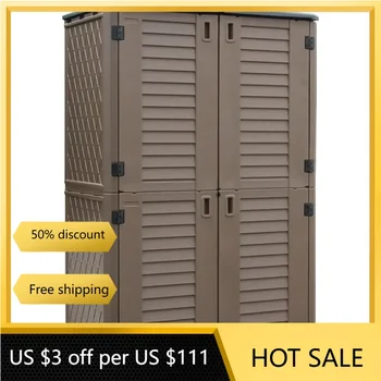 Waterproof Resin Vertical Storage Cabinet 1