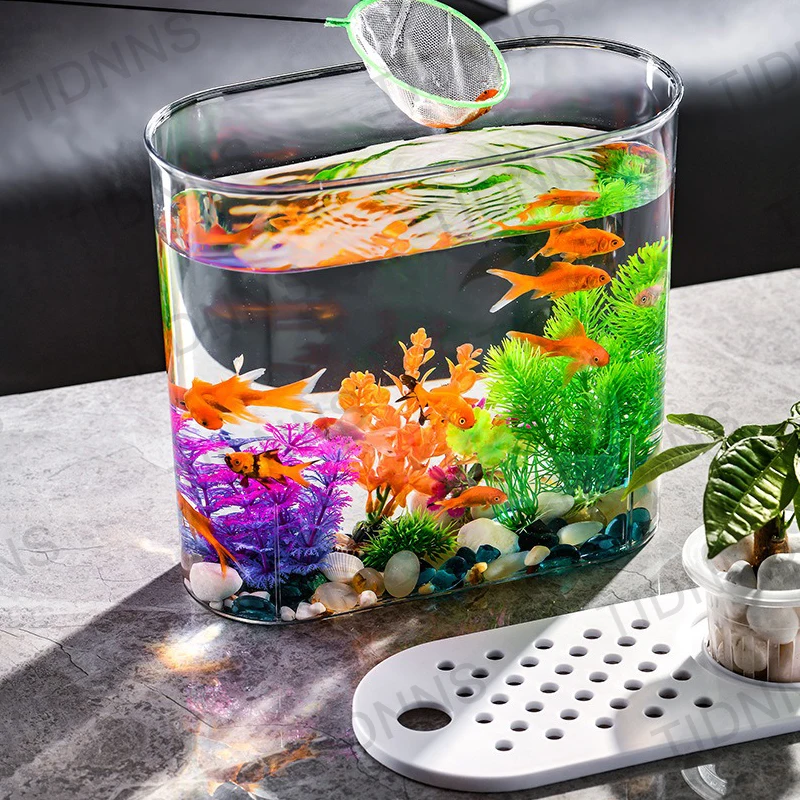 Living Room Fish Tank Plastic Transparent Ecological Tank Micro