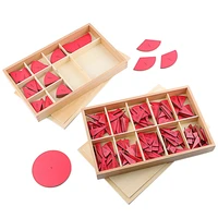 Baby Toy Montessori Materials Cut-Out Labeled Fraction Circles 1-10 & 11-20 Teaching Aids Toys for Children Education Preschool 1